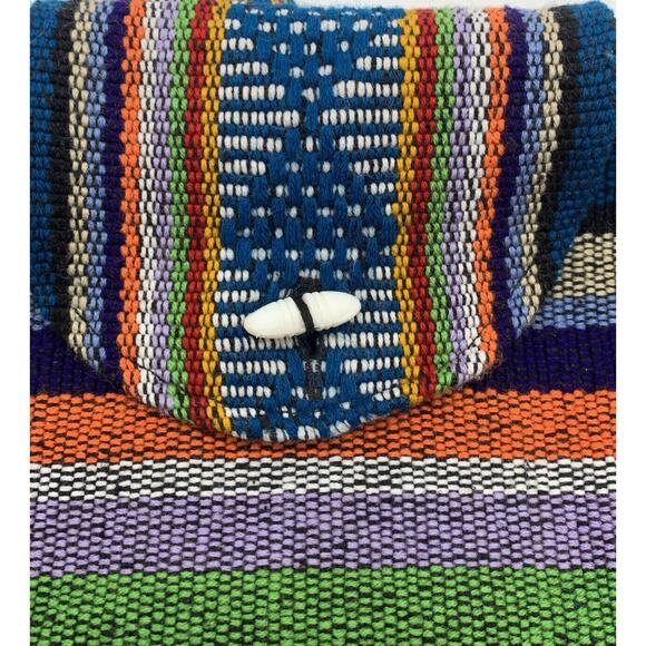 Artesanias Mr. Pinzon Woven Drawstring Boho Hippie Bag Beach Backpack - Picture 6 of 7